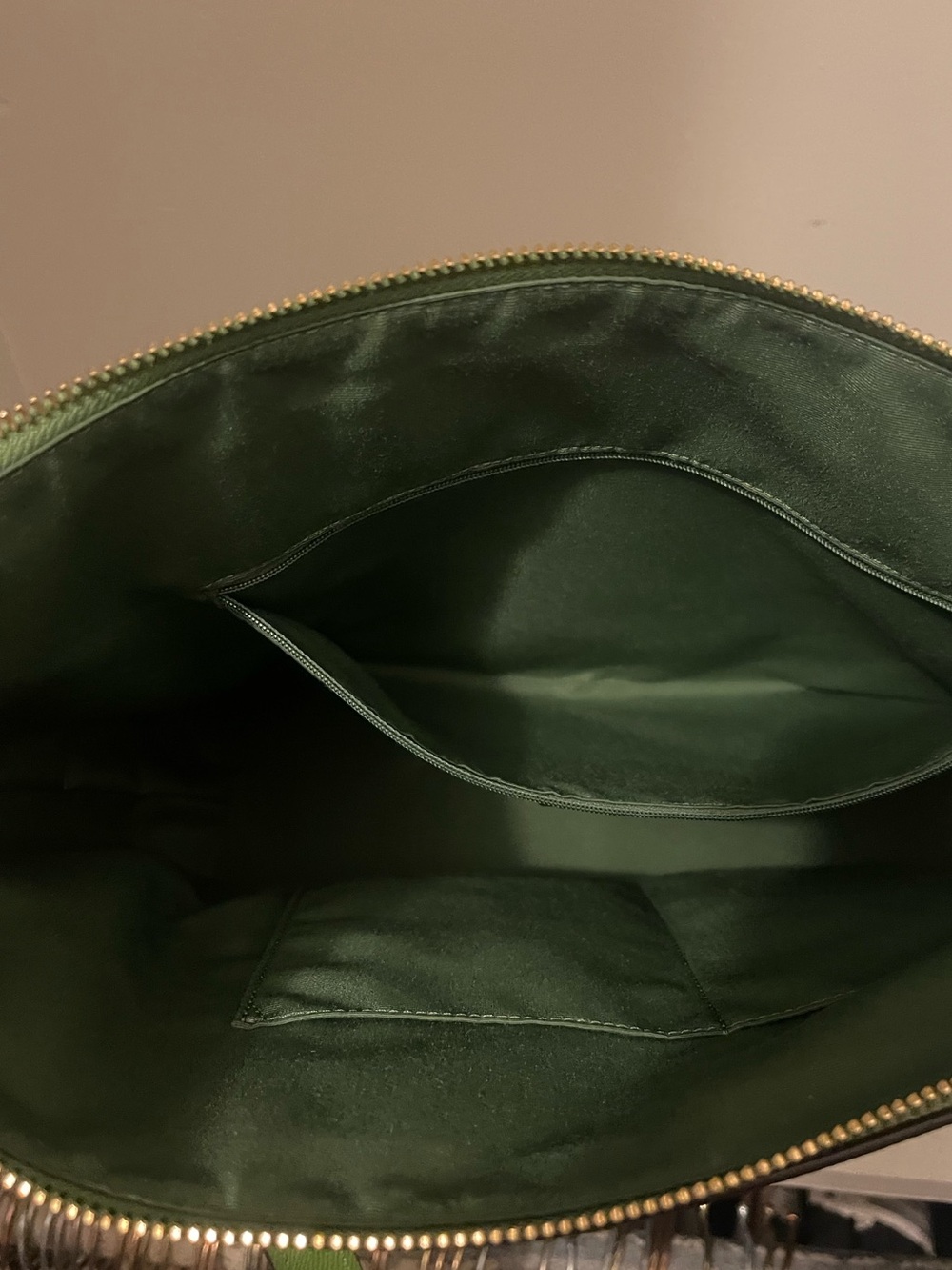 COACH Bright Green Leather Zip-Top Tote with Gold Hardware - Picture 6 of 6